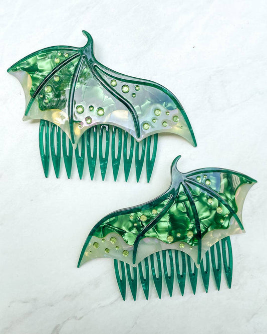 Green Dragon Wing Comb Set | Fantasy Gifts