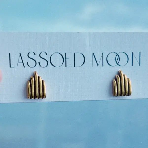 Gold Art Deco Architecture Studs