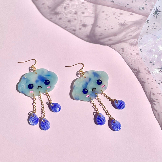 Crying Cloud Dangle Earrings