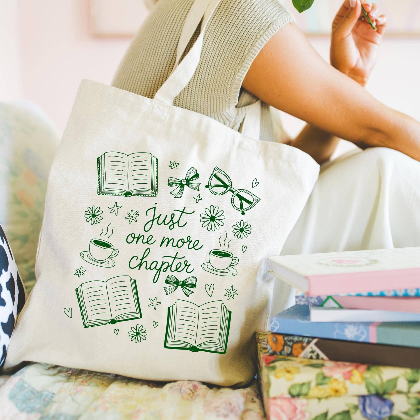 Just One More Chapter Tote Bag