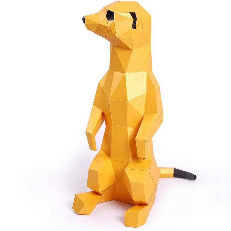 Meerkats 3D Paperart Origami Model