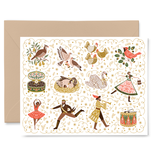 12 Days of Christmas Card Boxed Set - Set of 8