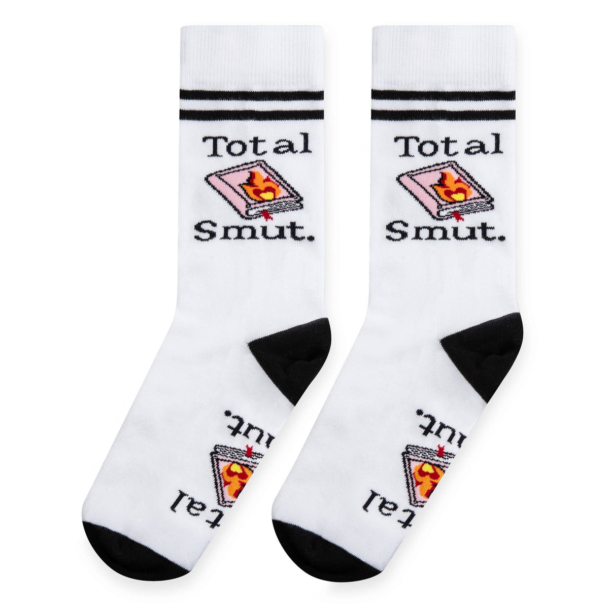 Total Smut Book Socks for Women who Love Reading Romance