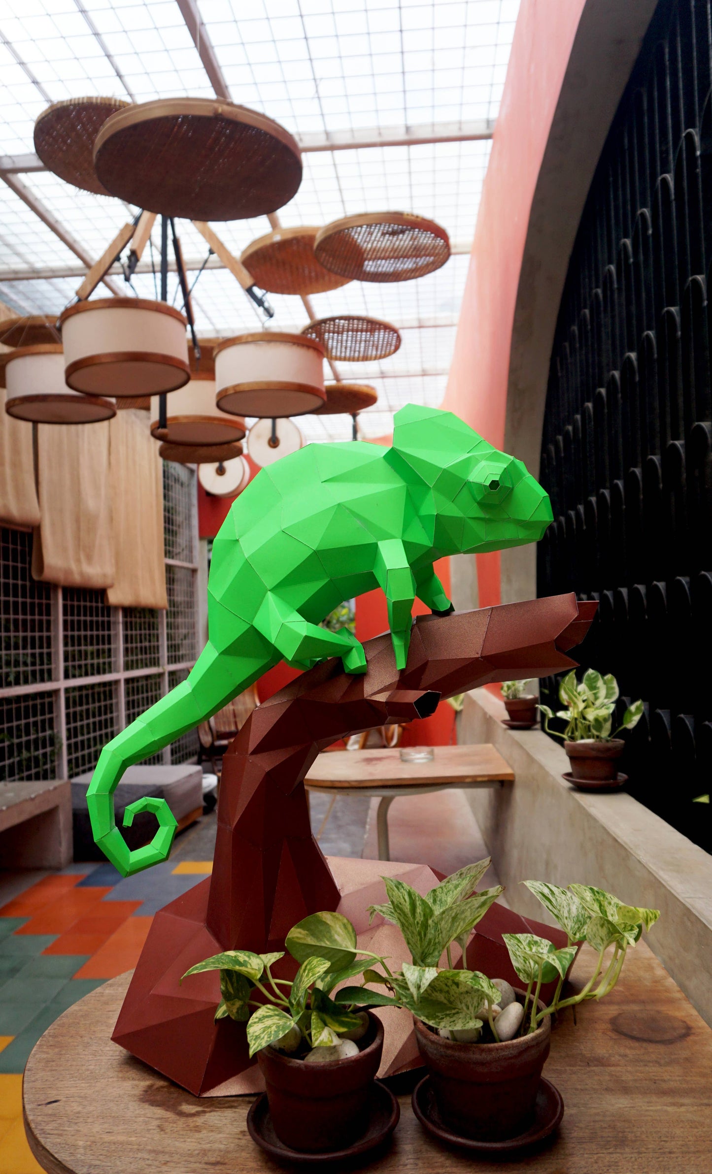 Chameleon 3D PaperCraft Origami Models
