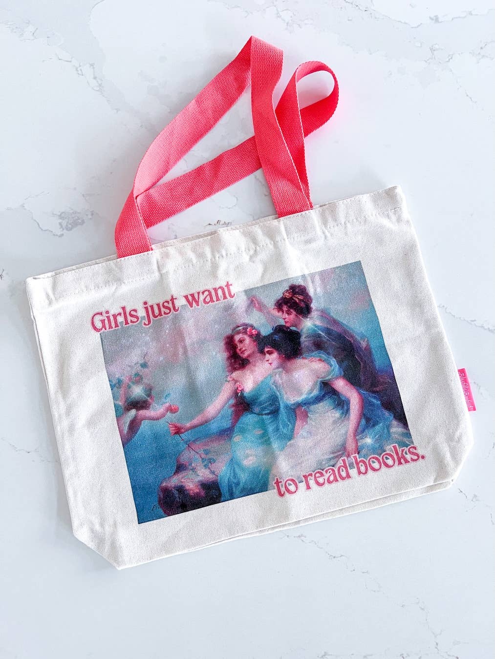 Girls Want to Read Fine Art Bookish Tote Bag | Totes