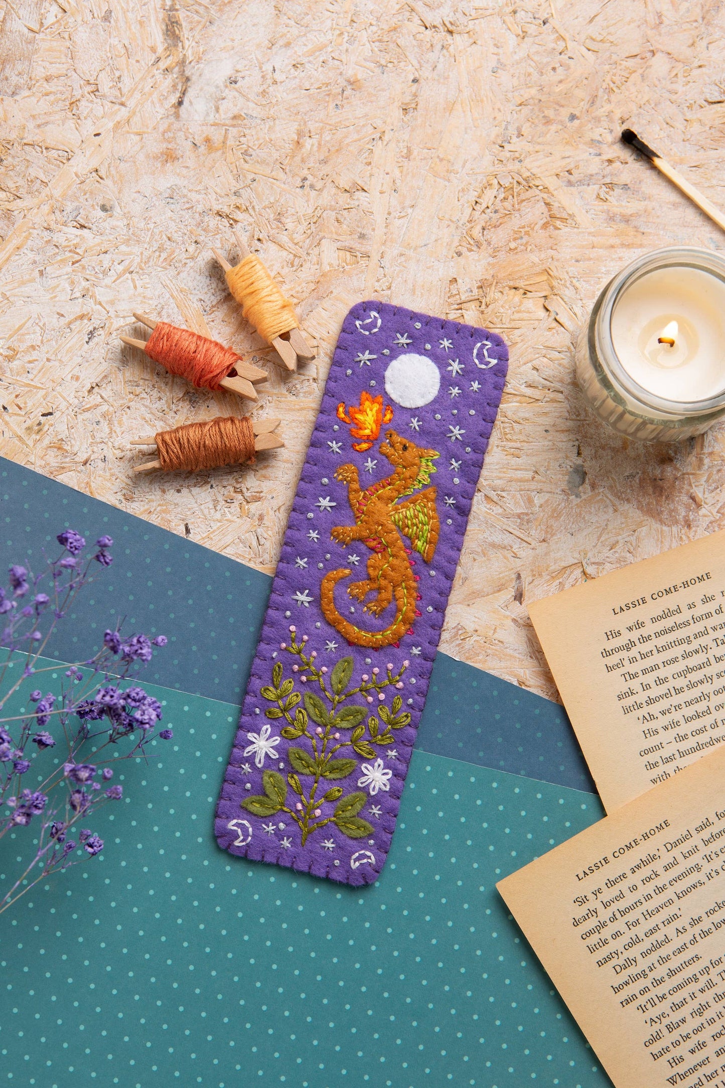 Dragon Bookmark Felt Craft Kit | Complete Craft Kit