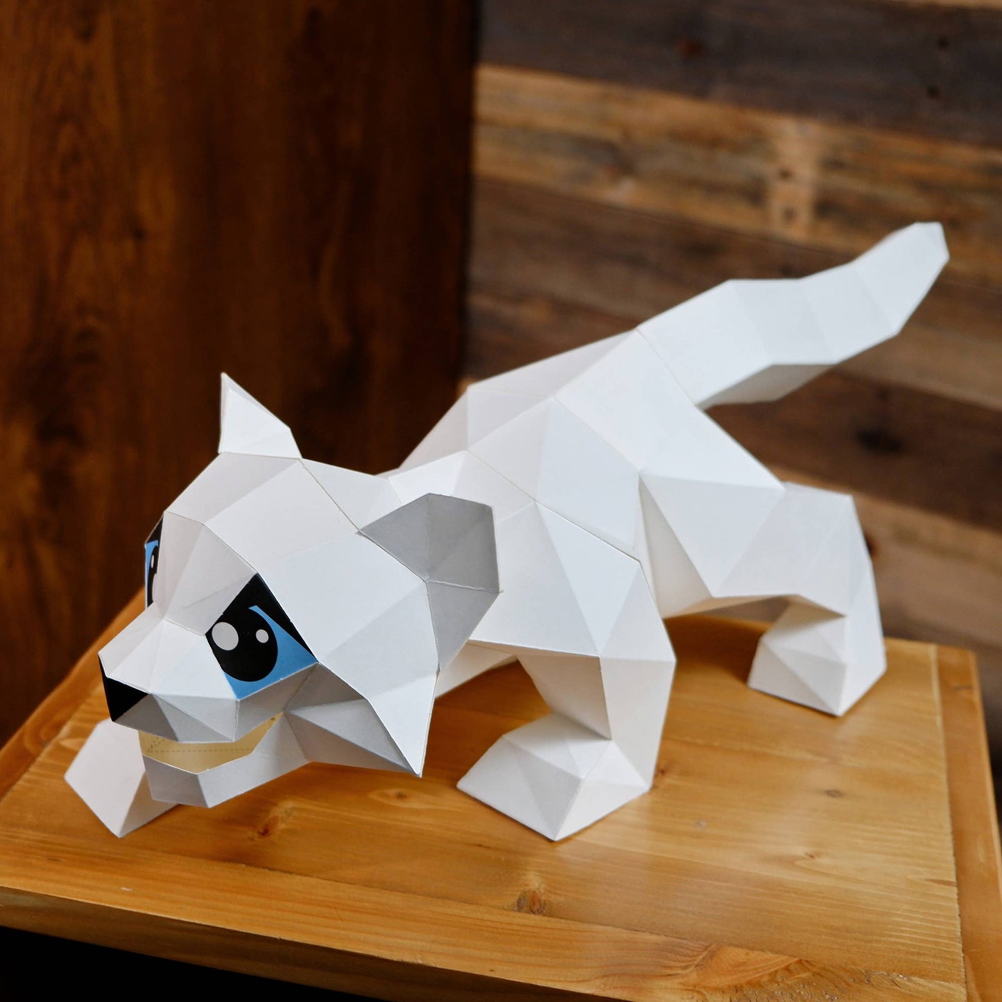 Snow Leopard Origami Model