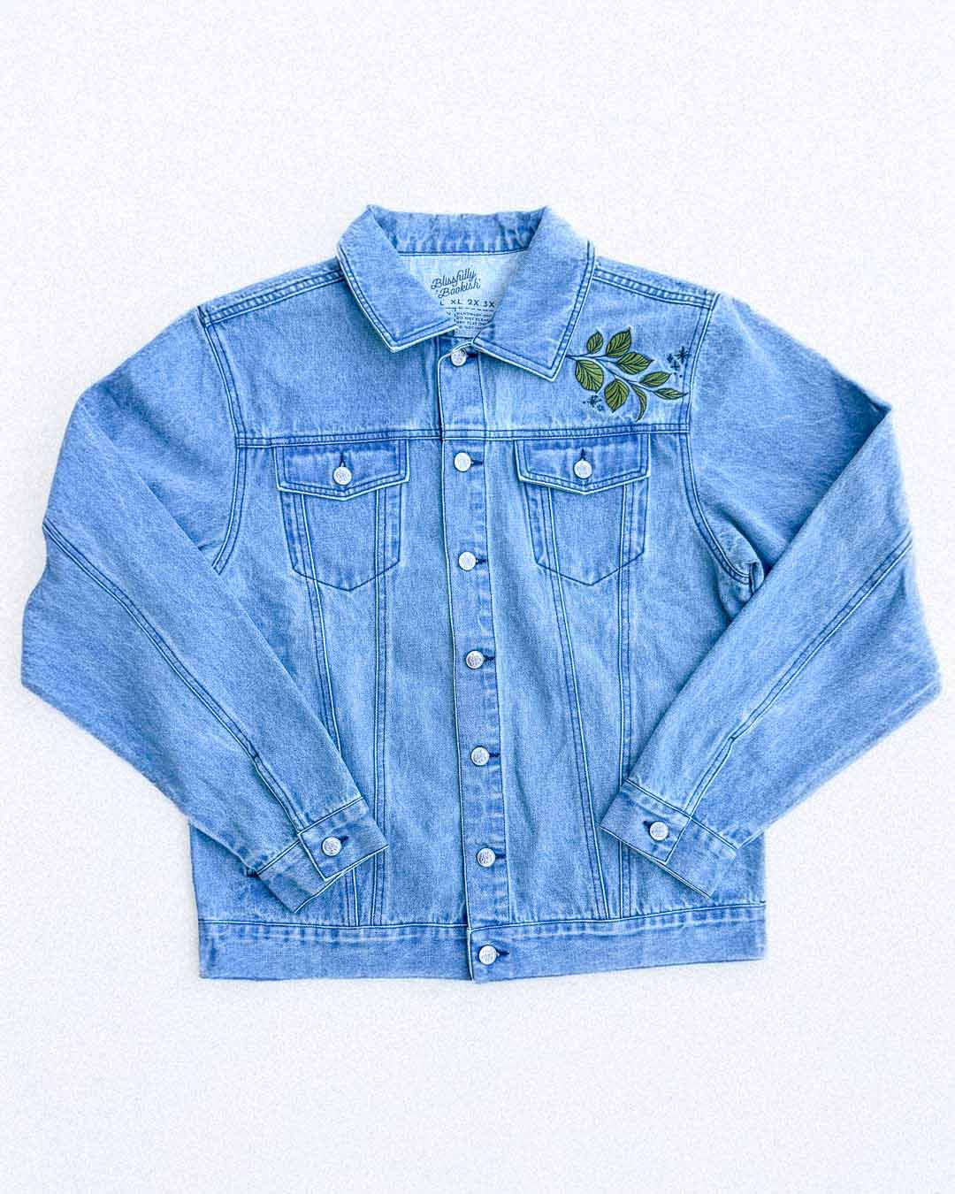 Soft as Petals Embroidered Denim Jacket