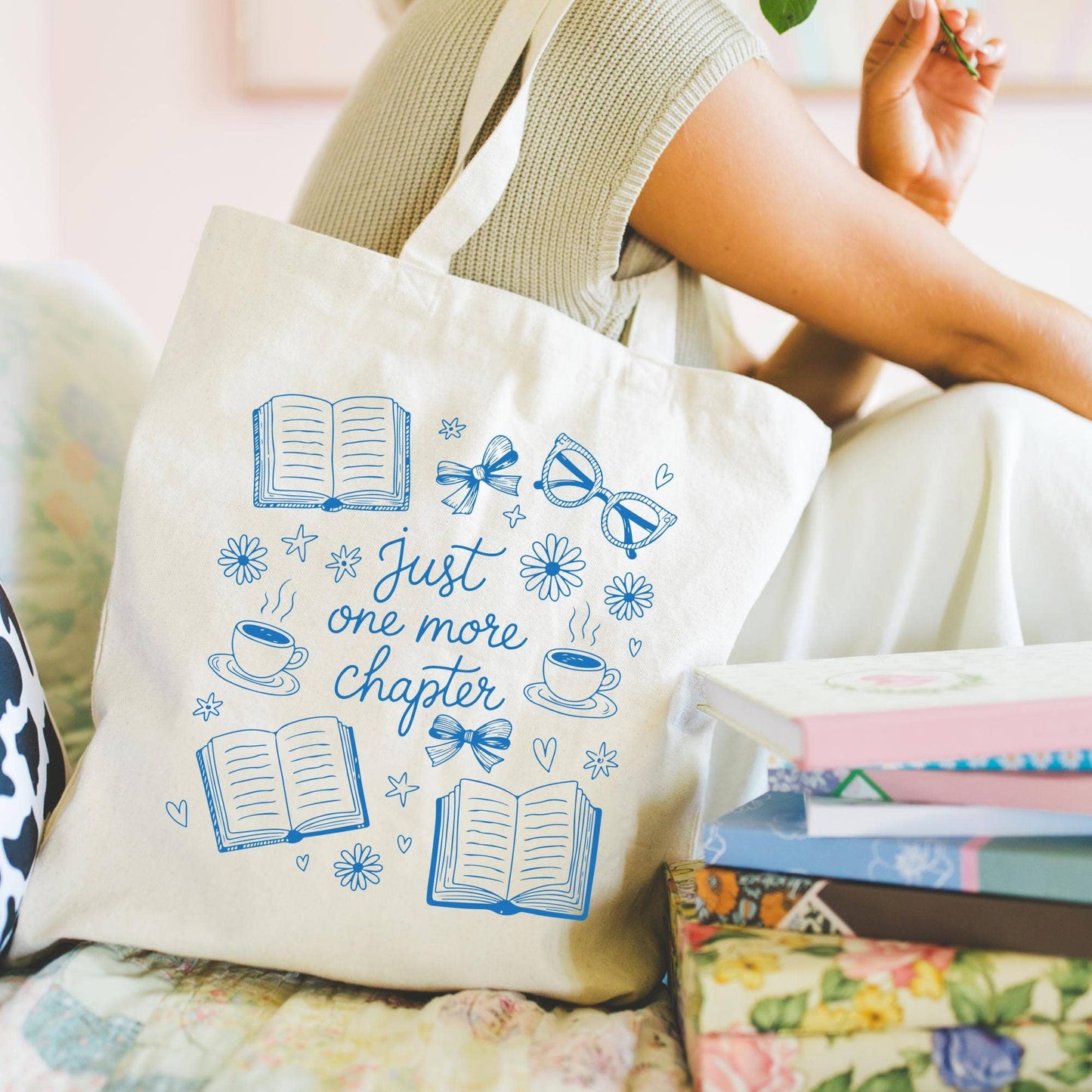 Just One More Chapter Tote Bag
