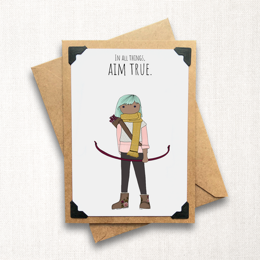 Aim True Note Card