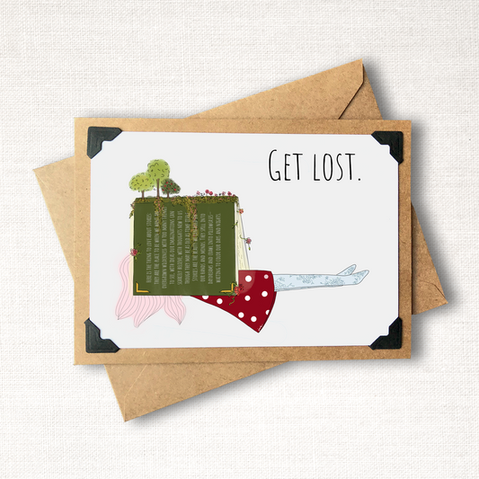 Get Lost Note Card