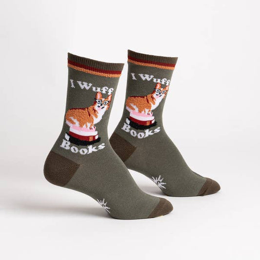 I Wuff Books Crew Socks