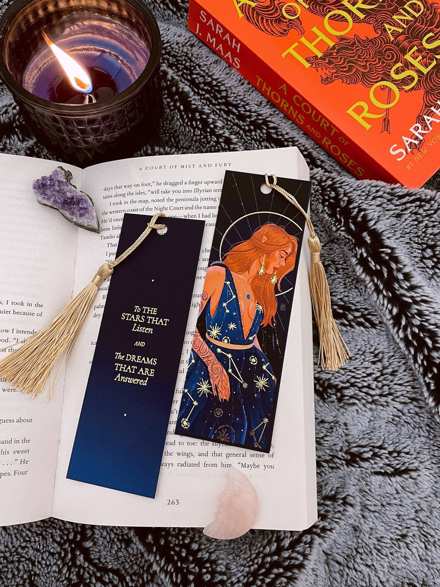 Feyre *Gold Foil* Bookmark (gold tassel)