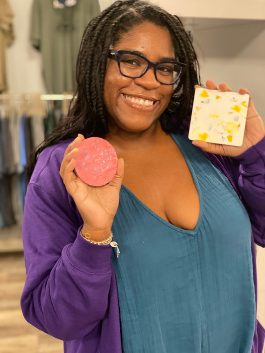 ECO RESIN CLASS: Terrazzo Coaster Set