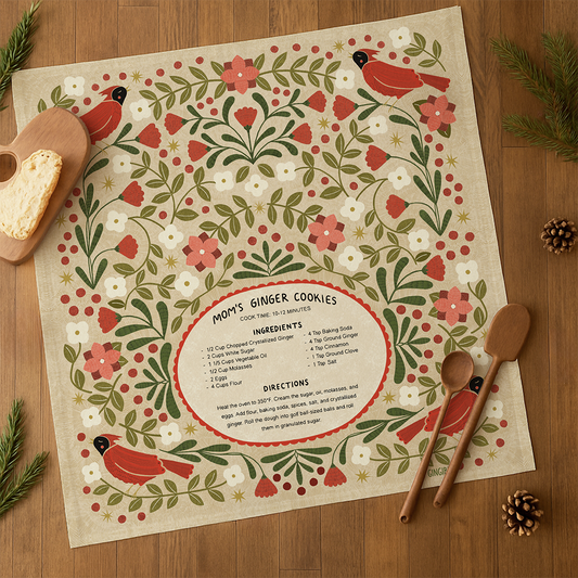 Ginger Cookies Tea Towel – Holiday Baking