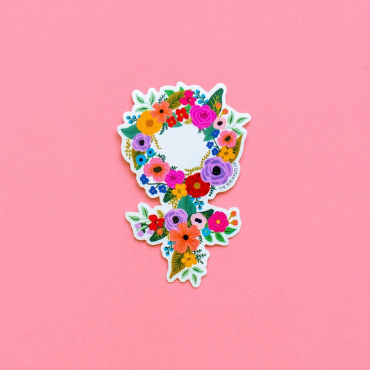 Floral Feminist Sticker