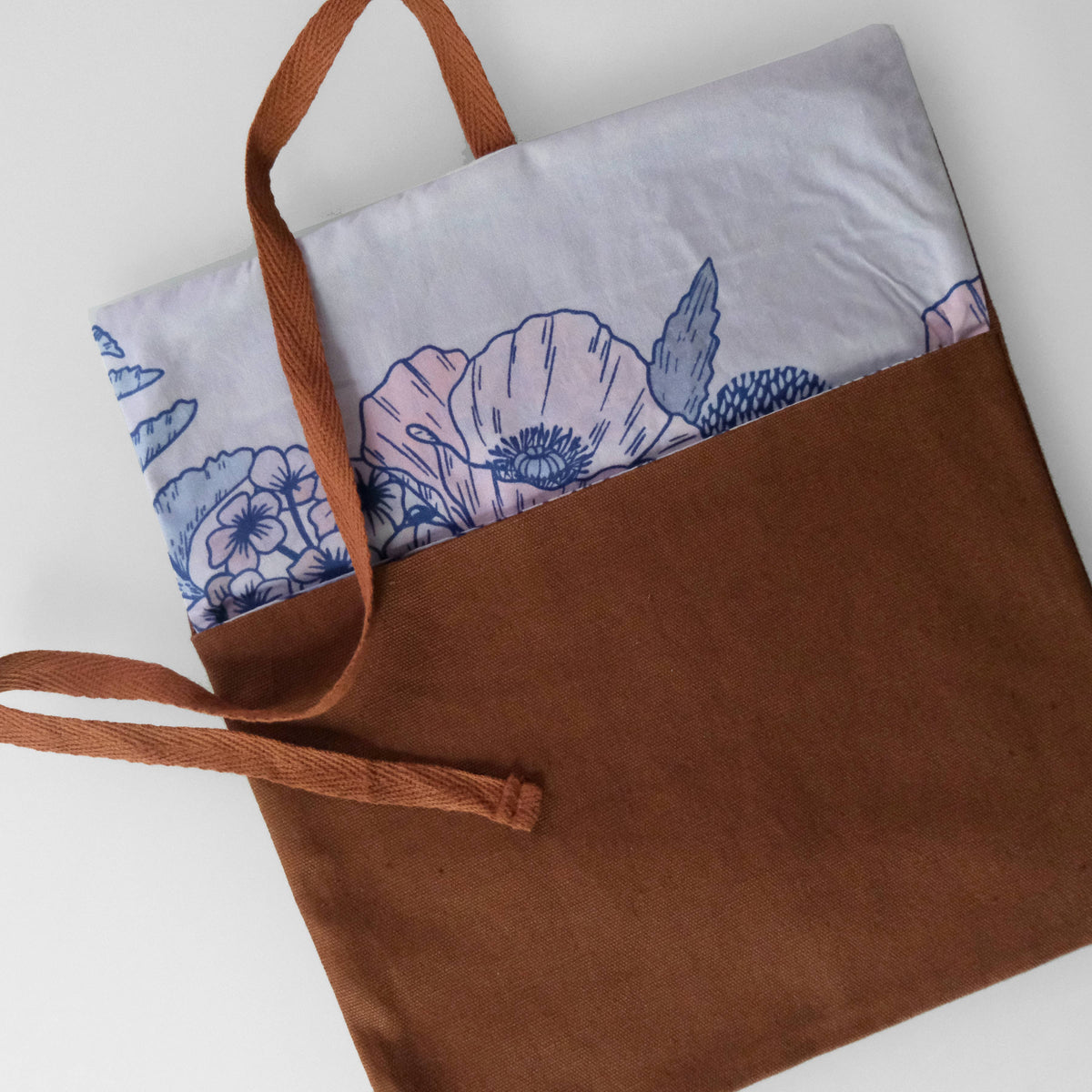 Kindle Holder Reversible | Blue Bramble Cotton Canvas