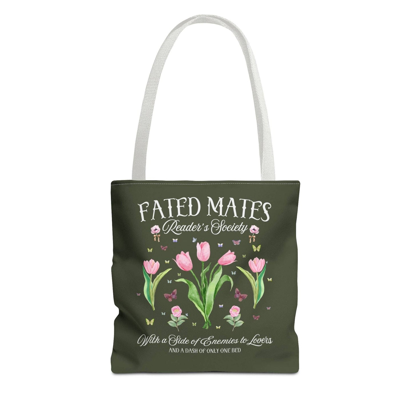 Bookish Romance Reader Tote Bag, Romantasy Romance Tropes