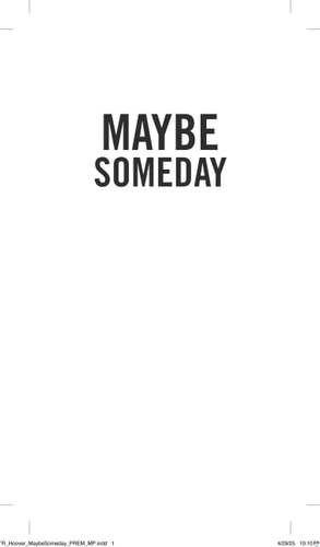 Maybe Someday book cover