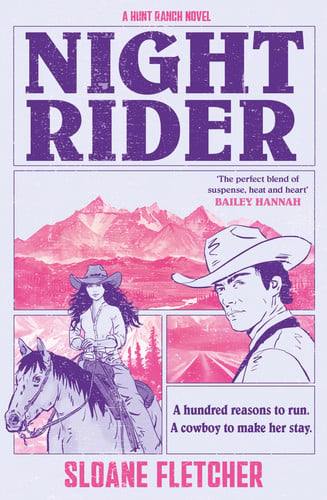 Night Rider: discover your latest cowboy romance obsession with this gripping, emotional and spicy small-town, ranch life romantic suspense novel – brand-new for 2026! (Hunt Ranch) (Book 1) book cover