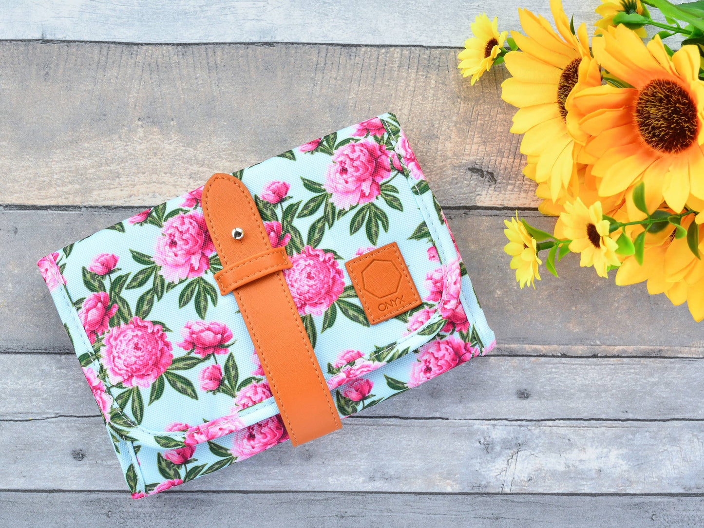 Floral Electronics Organizer Travel Bag - Travel Accessories
