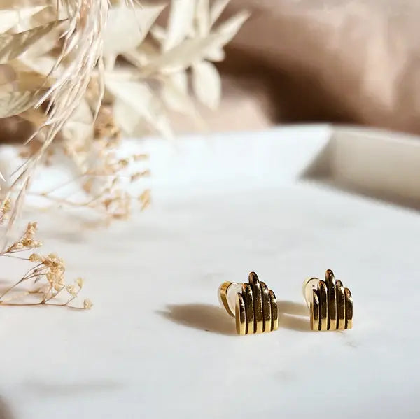 Gold Art Deco Architecture Studs