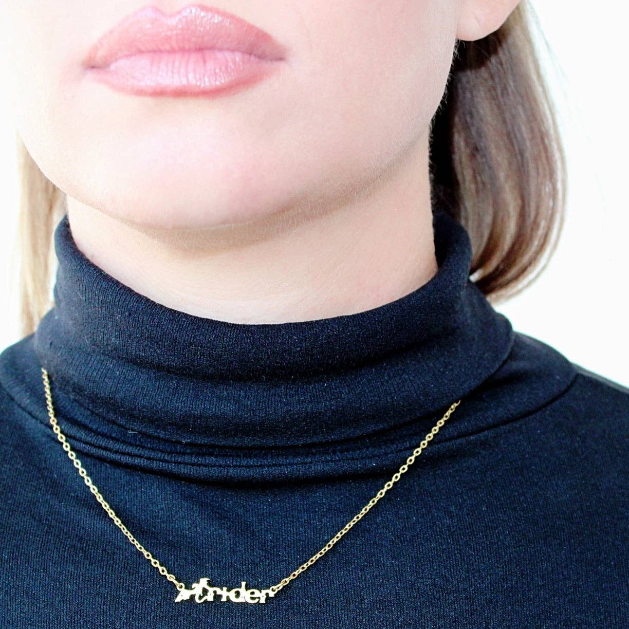 Petite Rider Necklace | Stainless Steel Fantasy Pendant | Dainty Romantasy Jewelry Inspired by BOOKTOK