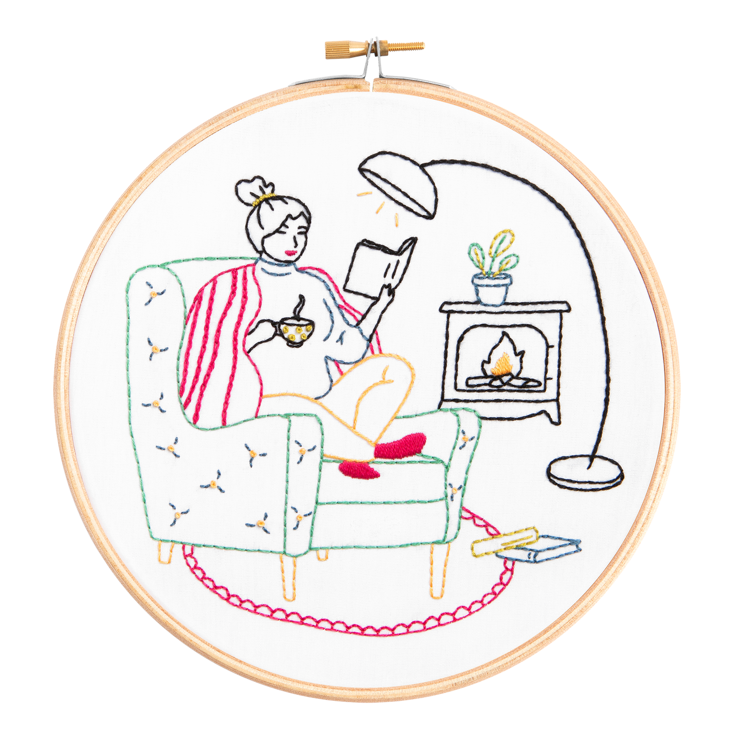 Book Lover Embroidery Kit (Unwind) | Complete Craft Kit