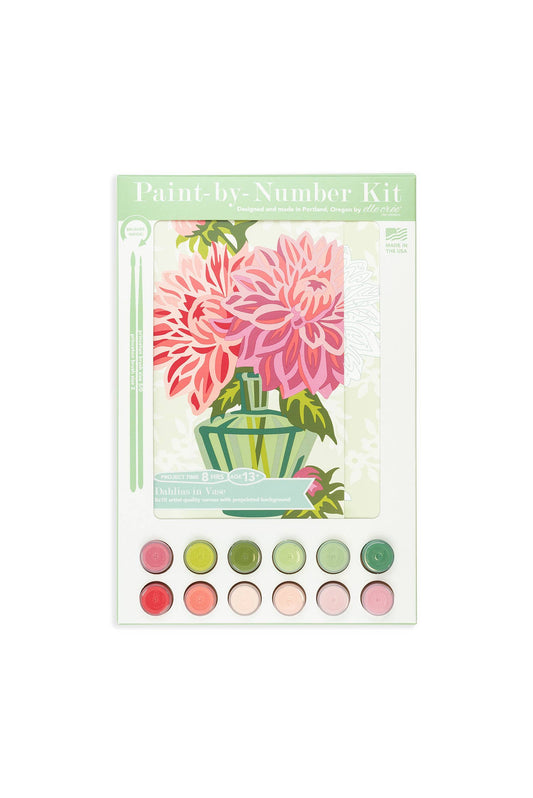 Dahlias in Vase Paint-by-Number Kit