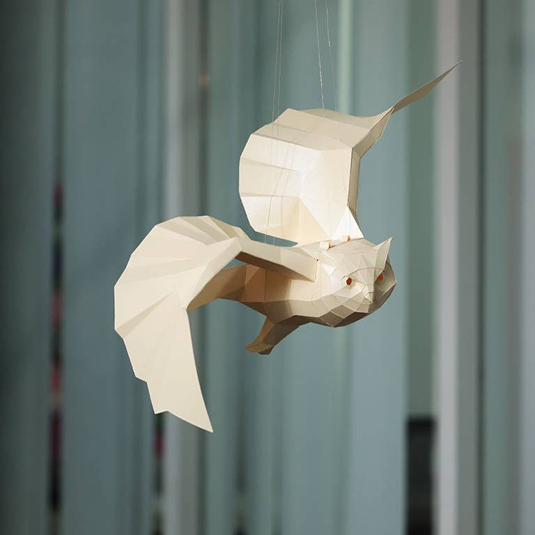 3D Paper Art Hanging Owl Origami Model