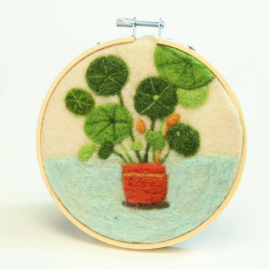 Wool Painting Kit: Potted Serenity Plant