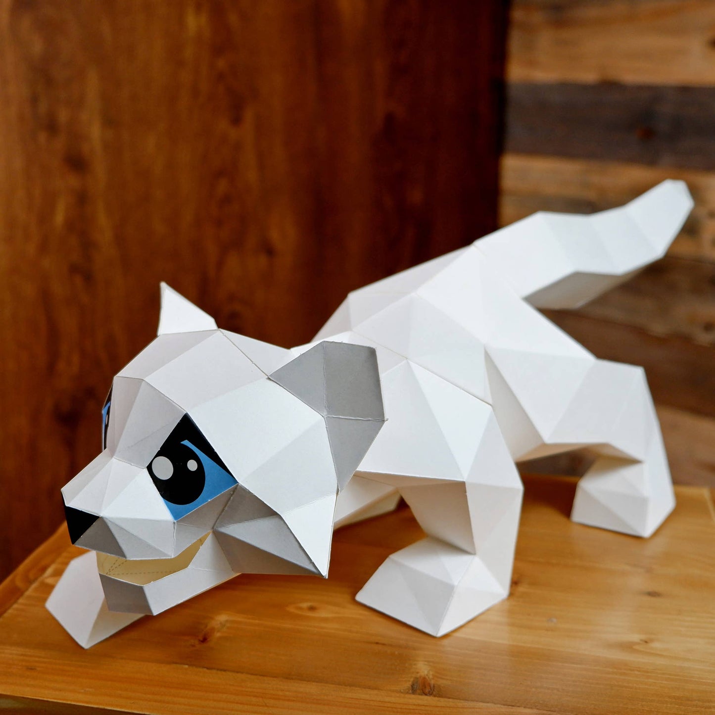 Snow Leopard Origami Model