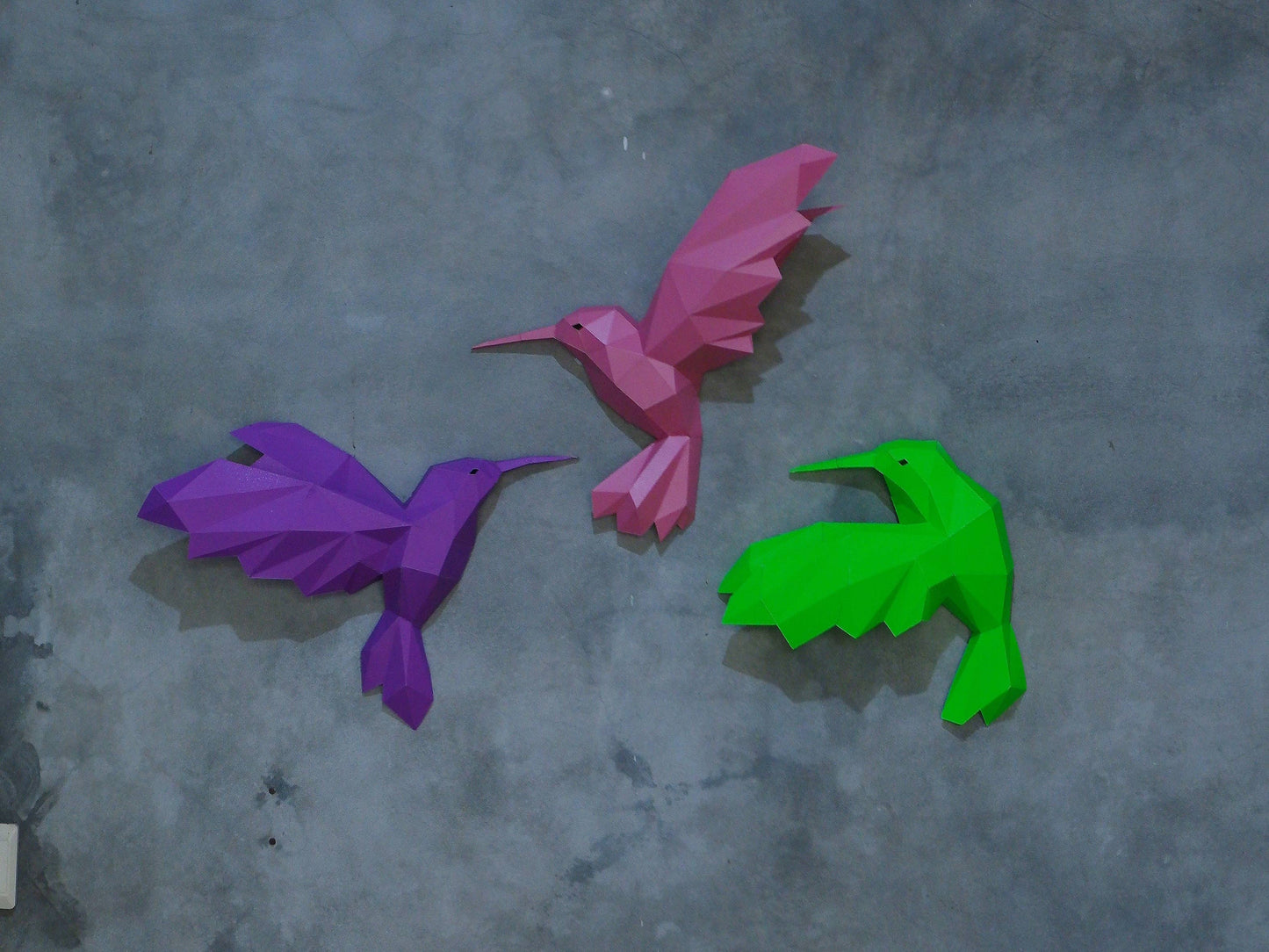 Hummingbirds PaperCraft Origami Wall Art
