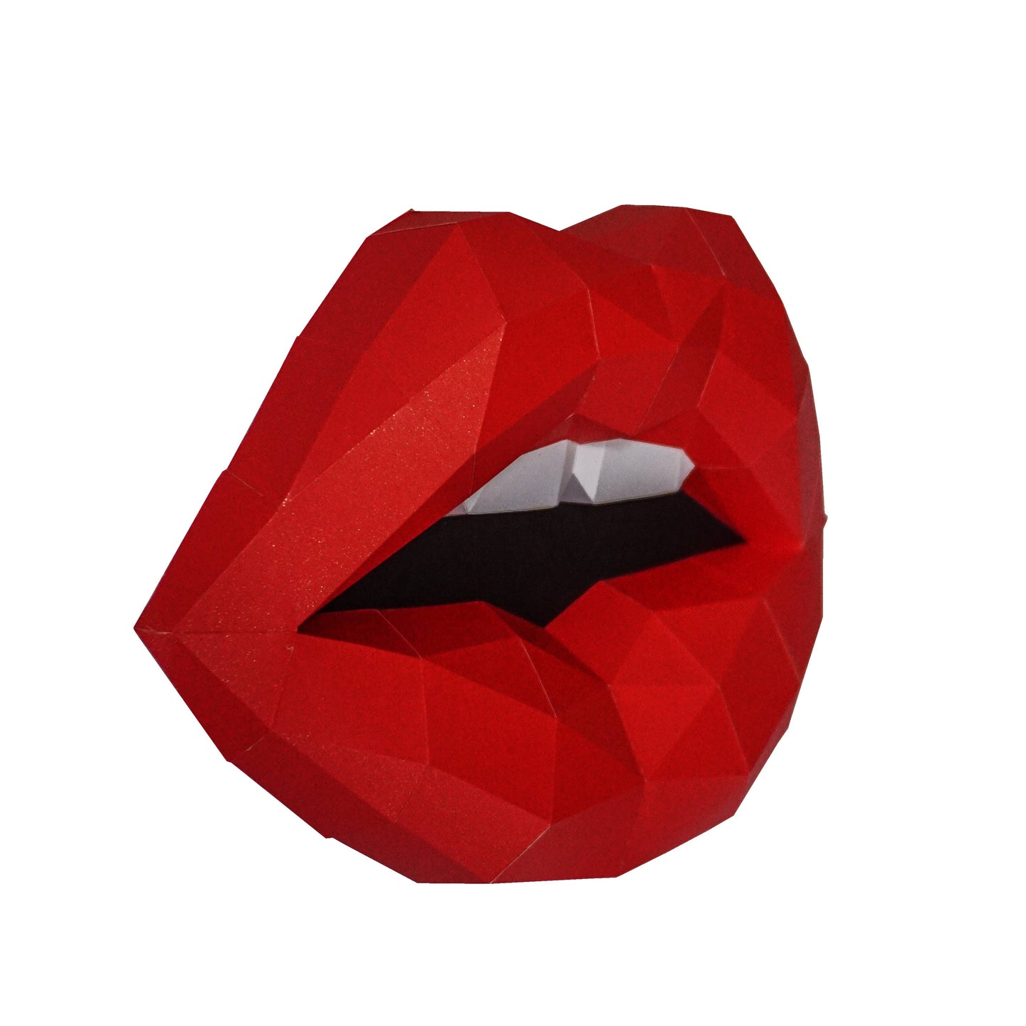 Red Lips PaperCraft Origami Wall Art