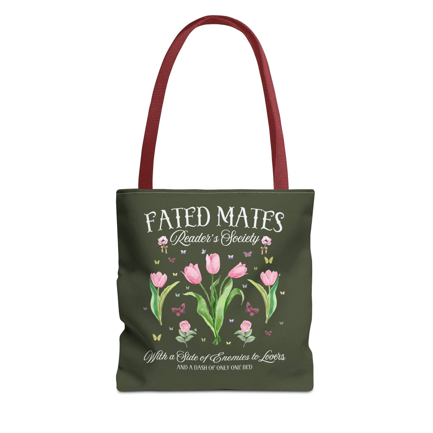 Bookish Romance Reader Tote Bag, Romantasy Romance Tropes
