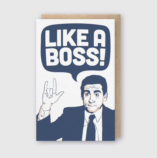 Letterpress Congrats Greeting Card – Like A Boss