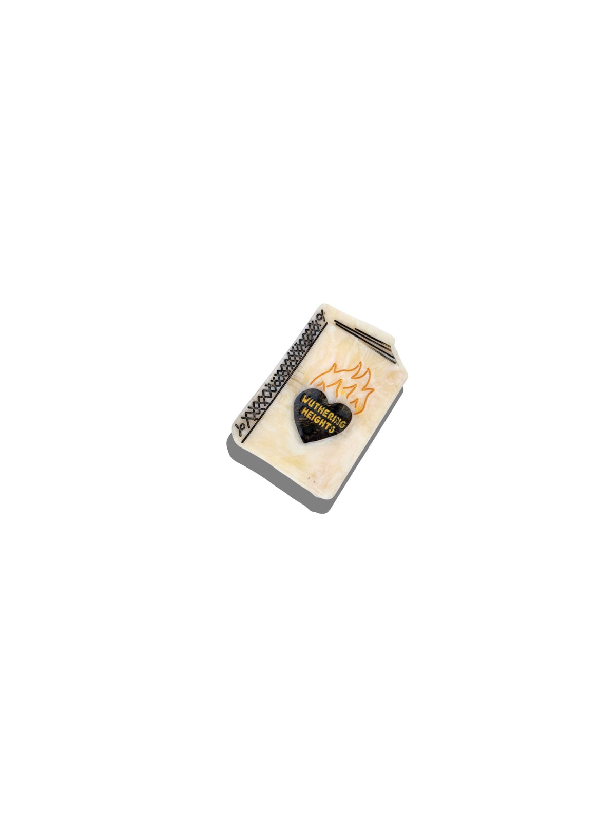 Hand-painted Wuthering Heights Mini Book Claw Hair Clip | Eco-Friendly