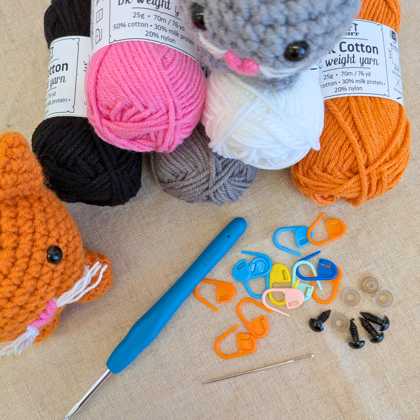 Amigurumi Cats Crochet Kit