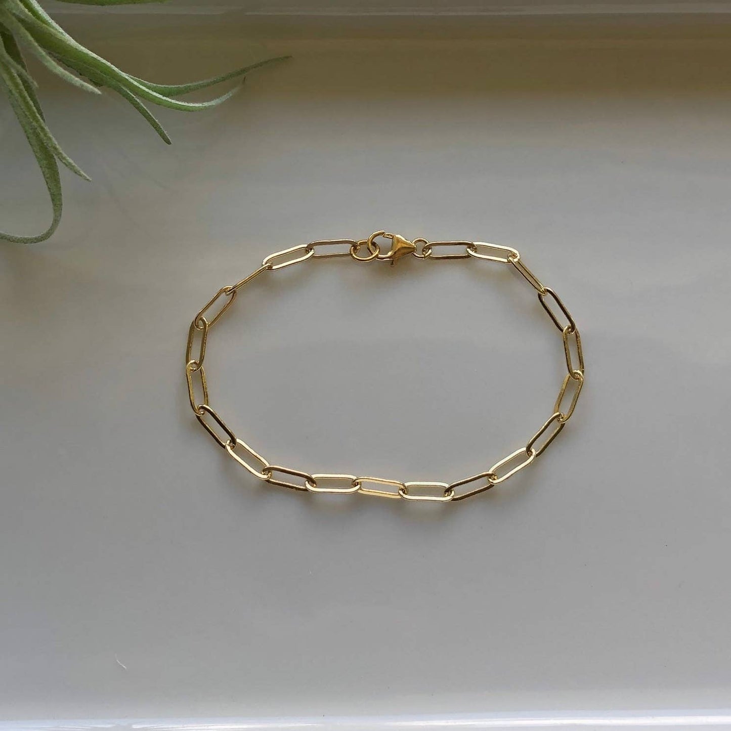 Paperclip Chain Bracelet / Rectangle Chain