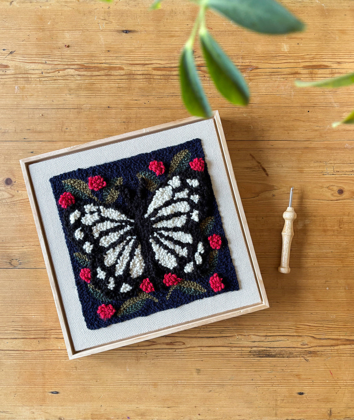 Spring Butterfly Punch Needle Frame Kit