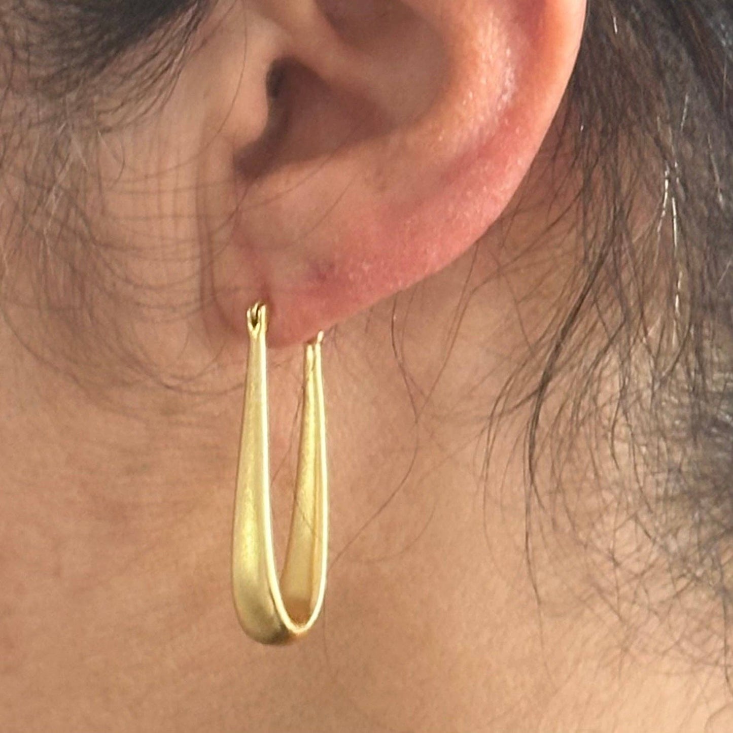 Slim Modern Earrings | Gold Hoop Earrings | Golden Jewelry