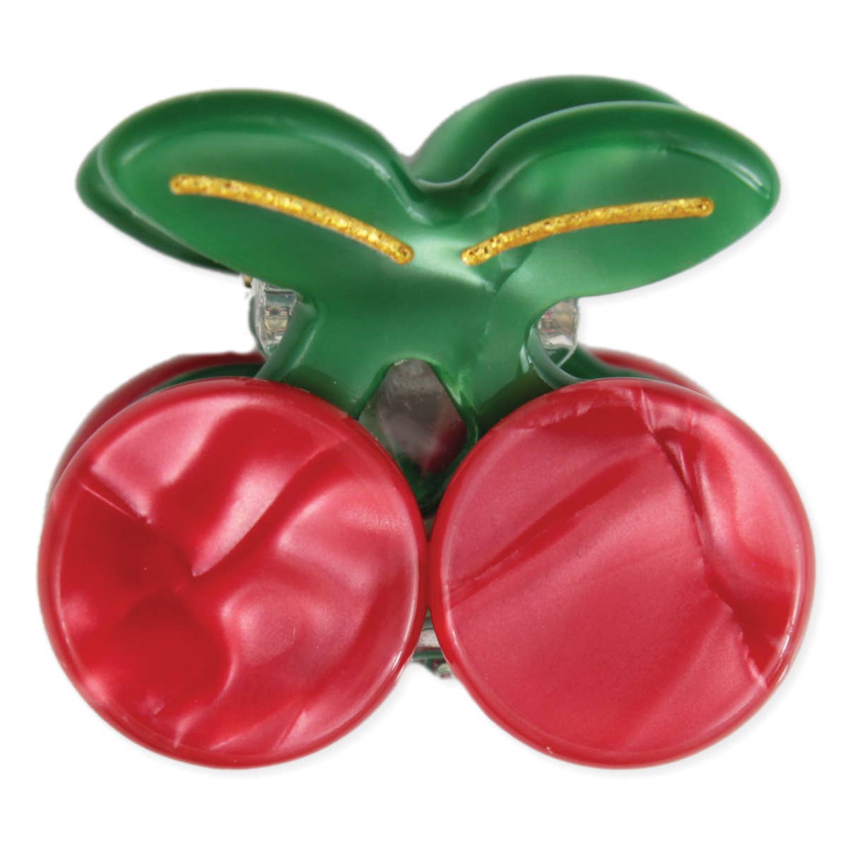 Mini Fruit Bowl Accents Cherry Hairclip