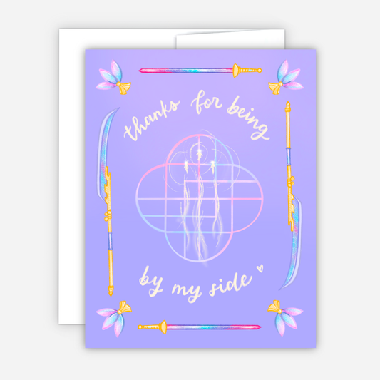 Thanks for Being By My Side Friendship Card