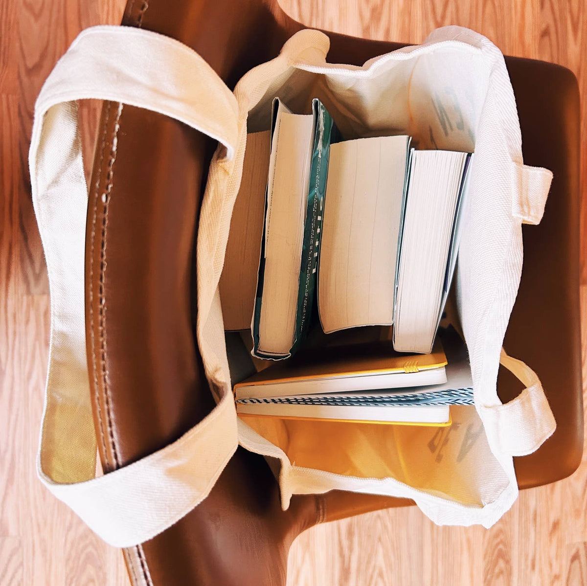 Write Your Own Story Circle Tote Bag, Totes, Canvas, Books