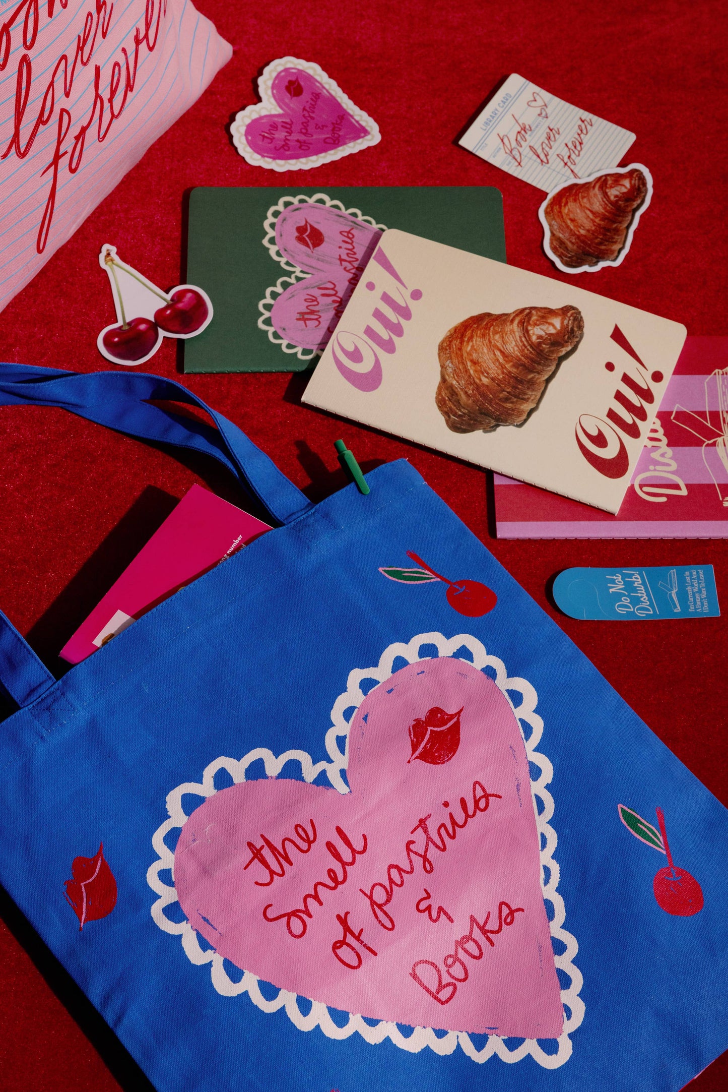 Canvas Tote, Pastries and Books