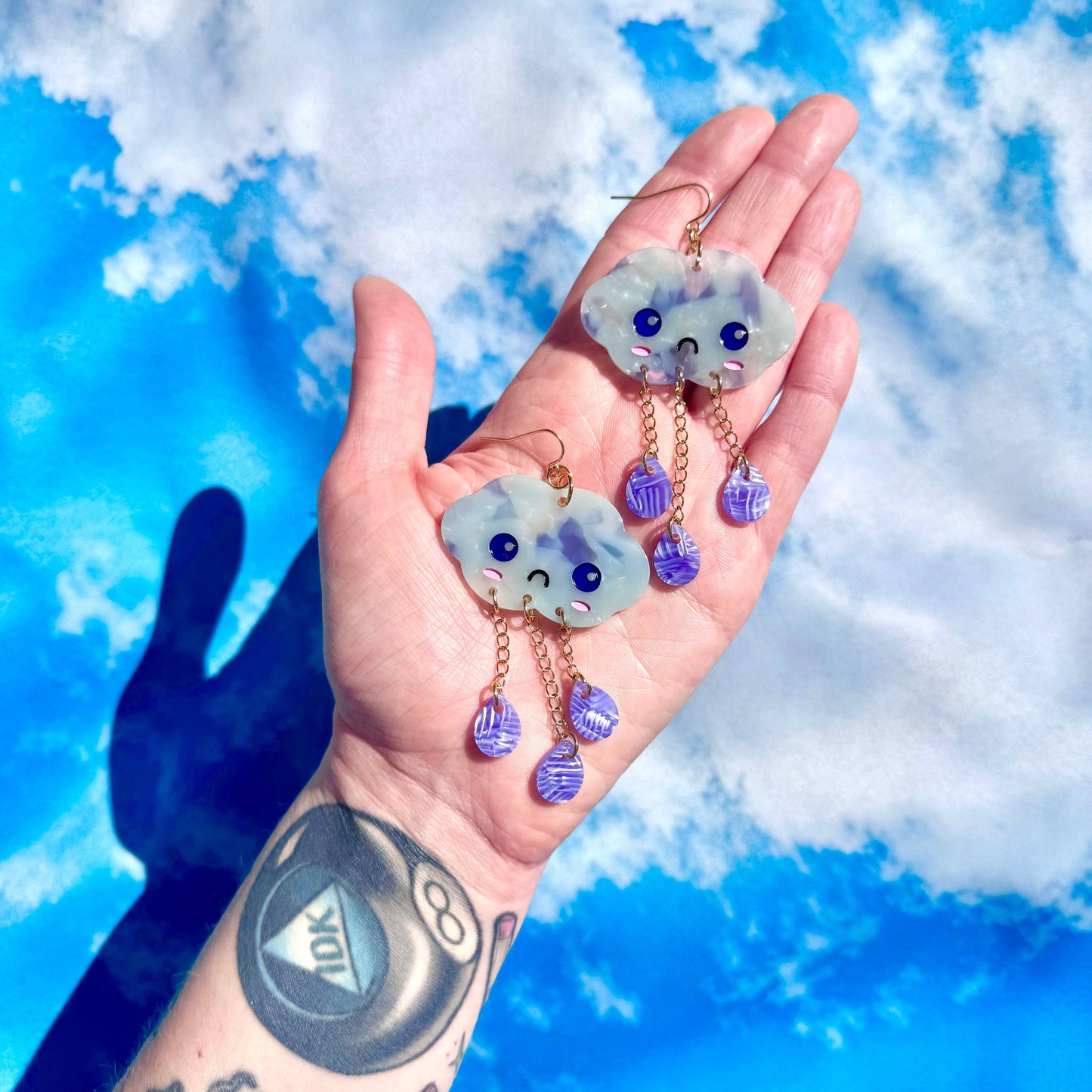 Crying Cloud Dangle Earrings