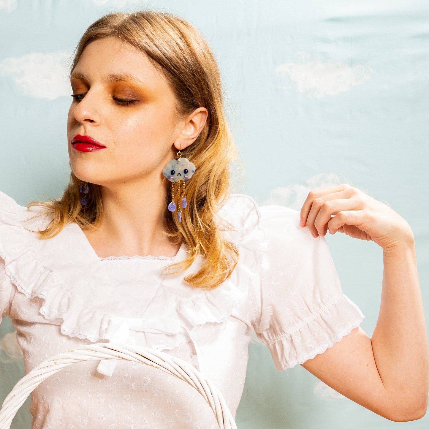 Crying Cloud Dangle Earrings