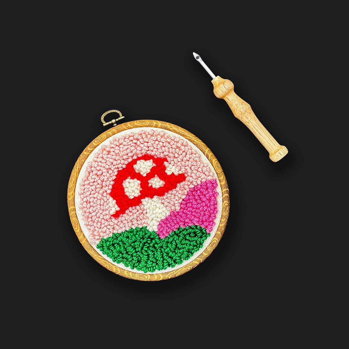 Mushroom by Melody Miller - Punch Needle Beginner Kit
