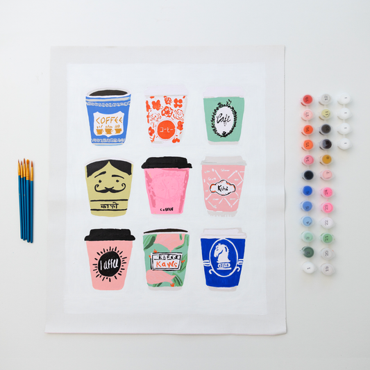 Coffee Cups by Lindsay Brackeen Paint by Numbers Deluxe