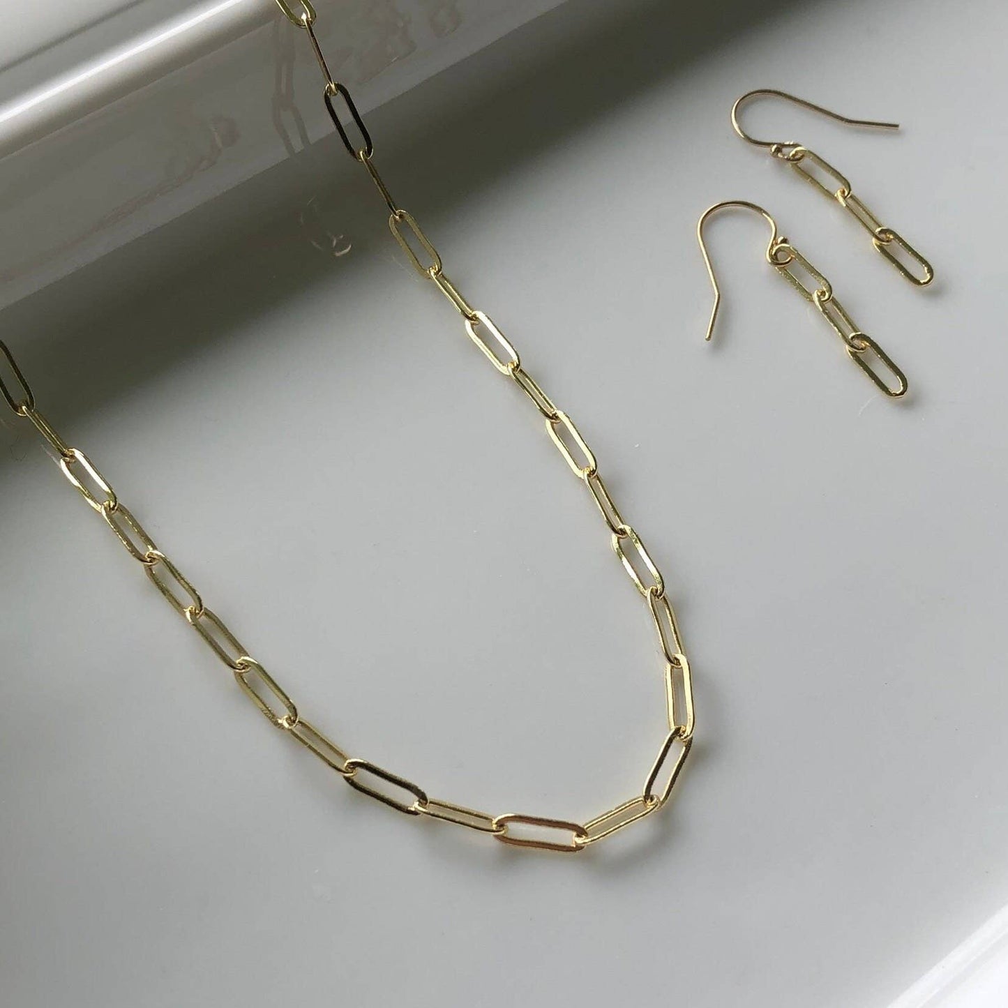 Paperclip Chain Bracelet / Rectangle Chain